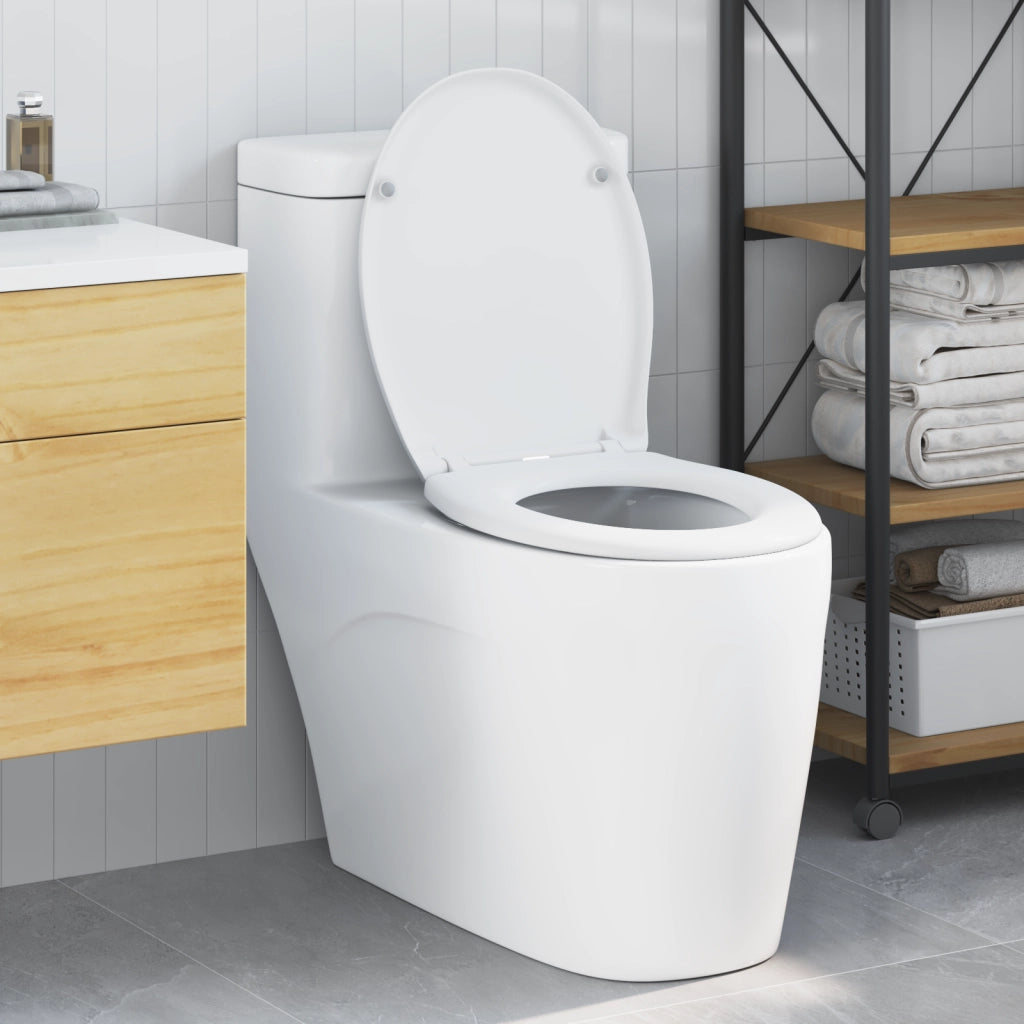 Sedile del Water con Chiusura Morbida Duroplast Bianco