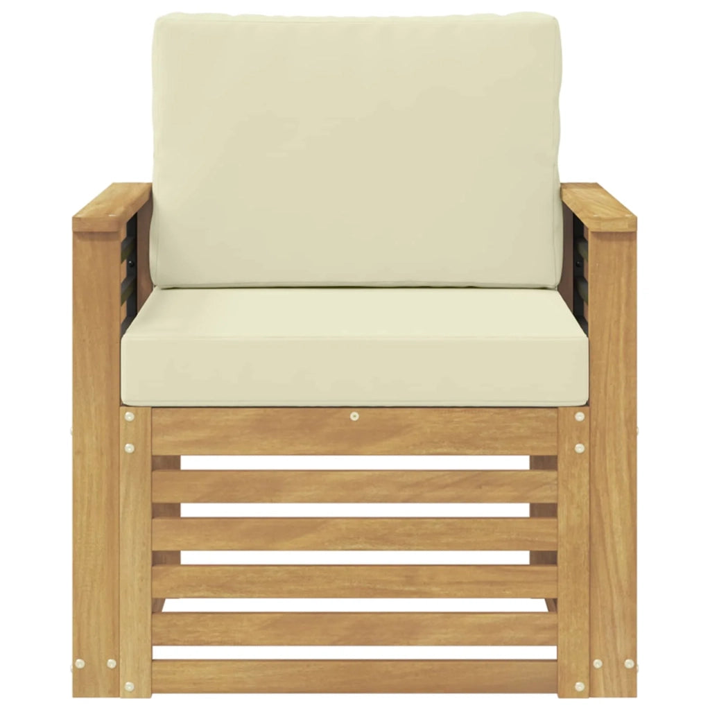 Set di divani da esterno-Sofa da giardino Poliestere Bianco 175947