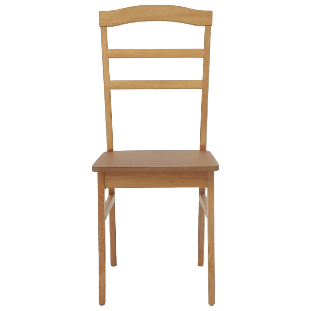Sedia da pranzo 2 pcs Naturale Legno di gomma solido