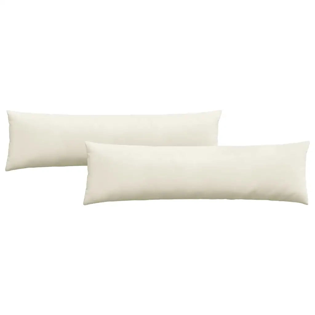 Cuscini da Divano 2 pcs Crema 145 x 40 cm Tessuto in Cords 42013851