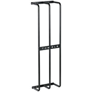 Portasciugamani a Parete con 3 Barre e Telaio in Metallo ¨C zephmum ¨C Nero 21x12x74 cm