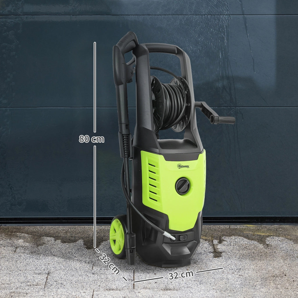 Idropulitrice Alta Pressione 2200W con Accessori ¨C Minimal ¨C Verde Nero 32x32x80 cm