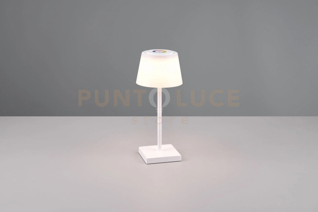 SANCHEZ LAMPADA DA ESTERNO LED 2,1W 190lm, 3000+4000+5000K DA APPOGGIO RICARICABILE BIANCA CON REGOLAZIONE INTENSITA', TEMPERATURA DI COLORE E RGB H.30CM IP44