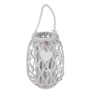 Lanterna Lison   in Vimini Bianco