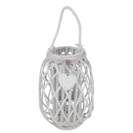 Lanterna Lison   in Vimini Bianco