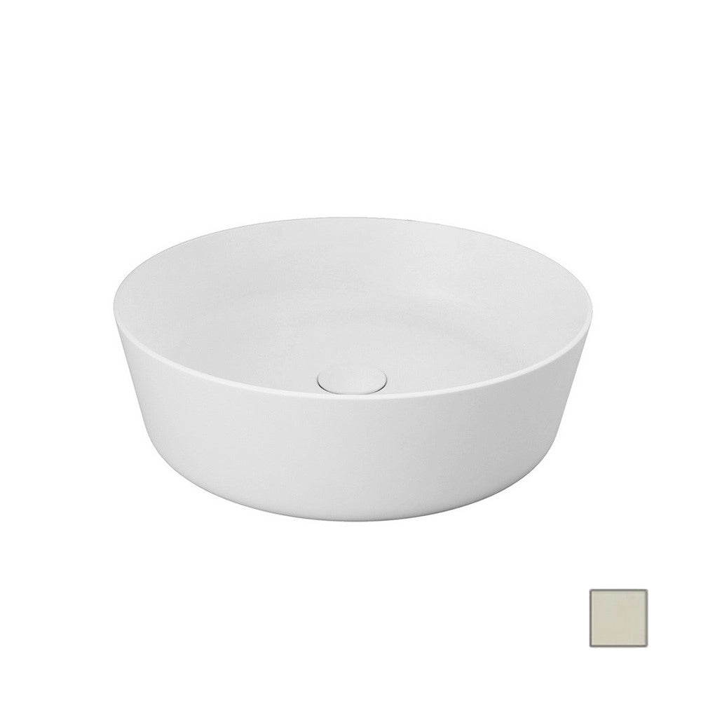 Lavabo da appoggio feeling tondo beige opaco