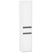 Mobile Bagno Colonna Contemporaneo ¨C zephmum ¨C 2 Ante 3 Ripiani Cassetto Bianco
