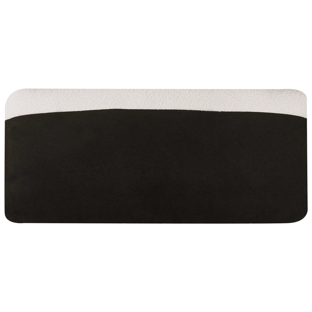 Divano angolare sinistro Tappezzato in tessuto poliestere bianco sporco Gambe in legno 4 posti Spesso imbottito Mobili da salotto in stile moderno