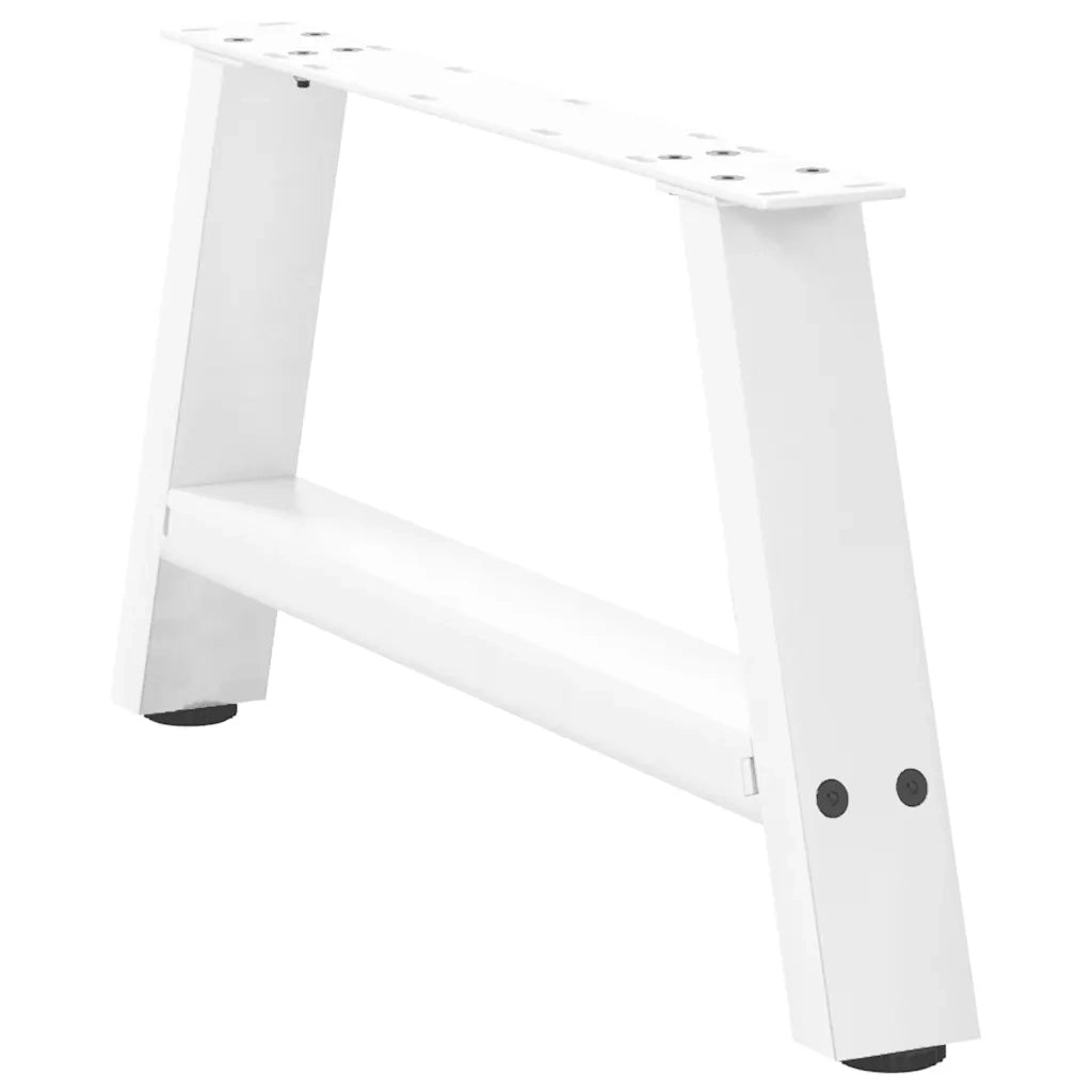 Gambe per Tavolino da Caffè a Forma di A 2 pz Bianche 60x(30-31) cm Acciaio 4012821