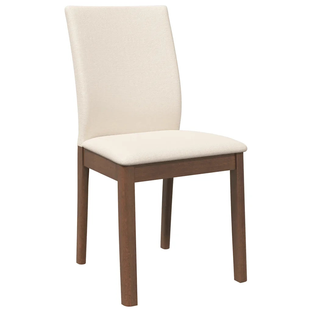 Sedie da Pranzo con Cuscini 2pz Marrone Legno Massello di Hevea
