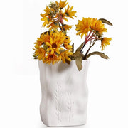 Vaso Ceramico Onregolare, 16 cm, Vaso di Fiori con Boccia Ceramica, Vasi Geometrici per Pampas, Decorazione per Casa, Ufficio e Tavolo da Pranzo