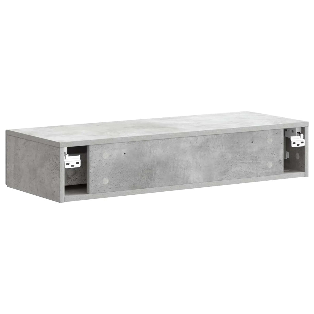 Tavolino da Parete Laterale Grigio Cemento 87,5 x 34,5 x 17 cm 898668