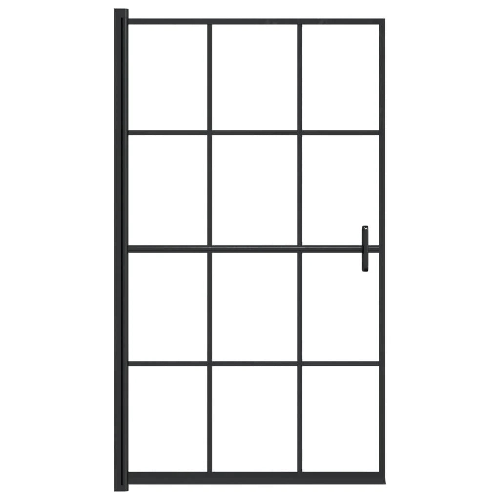 Box doccia parete divisoria per vasca parete divisoria per doccia box doccia per vasca accessorio per il bagno arredamento per la casa ESG 80 x 140 cm nero 02_0002019