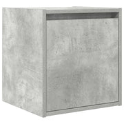 Comodino | Armadio da Notte | Mobiletto da notte a Muro Grigio Cemento 38x34x40 cm