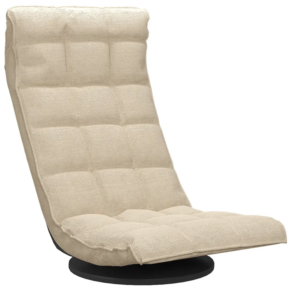 Sedia da Pavimento Girevole Crema in Tessuto CFW4706930
