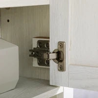 kleankin Armadio Murale, Mobile Bagno con Armadio e Vano Aperto, 60 x 19,5 x 52,5 cm, Bianco