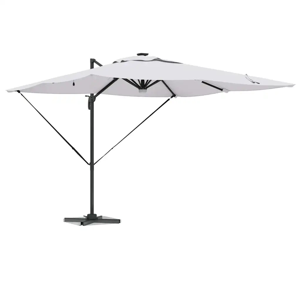 Parasole Roma-Ombrellone da giardino Beige 286 x 284 x 270 cm Alluminio e Poliestere