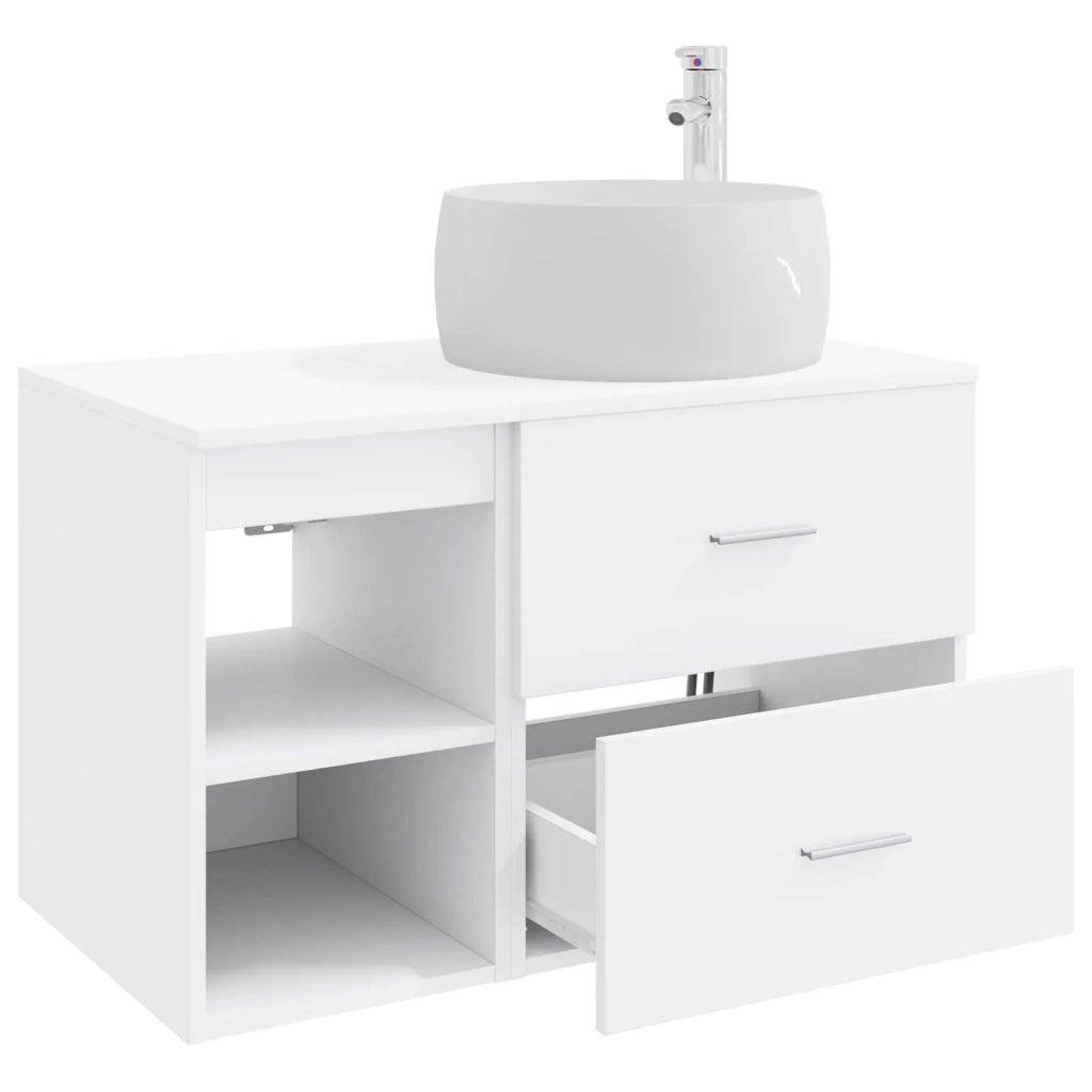 Set di mobili per il bagno 2 pcs Bianco Legno ingegnerizzato 3403920