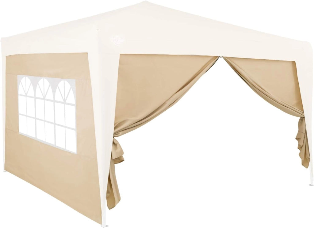 2x Pareti Laterali per Gazebo 3x2m per Parete Idrorepellente con Finestra laterale Cerniera Cinghie di Fissaggio