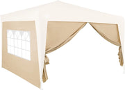 2x Pareti Laterali per Gazebo 3x2m per Parete Idrorepellente con Finestra laterale Cerniera Cinghie di Fissaggio