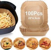 Pannetto per Airfryer Quadrato - 100 pezzi - Pannetto per Airfryer 20cm L