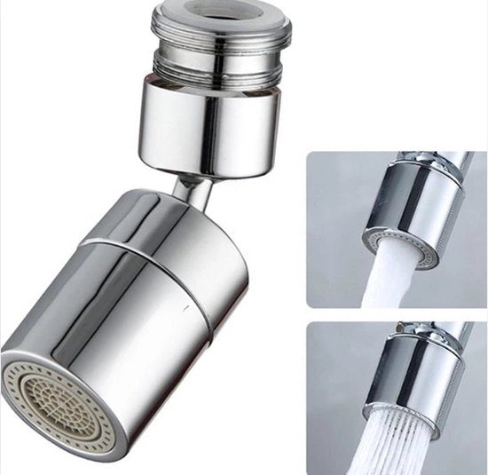 Wastafello Sprezzante con Doppia Funzione 2-Flussi Attacco Splash Proof 360° Giroscopico Sprezzante con Bocchetta - Ottone Acciaio Inossidabile filtro Acqua
