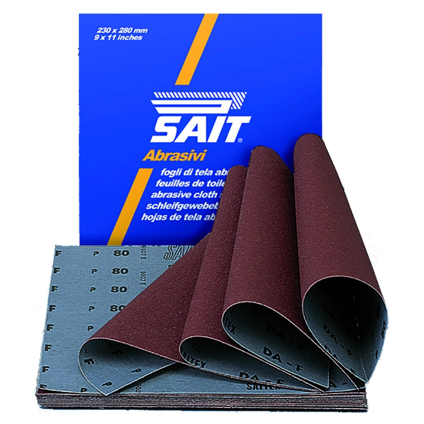 Sait FOGLIO DI TELA ABRASIVA S-SAITEX DA-F mm. 230x280  grana 80 25.00 fogli