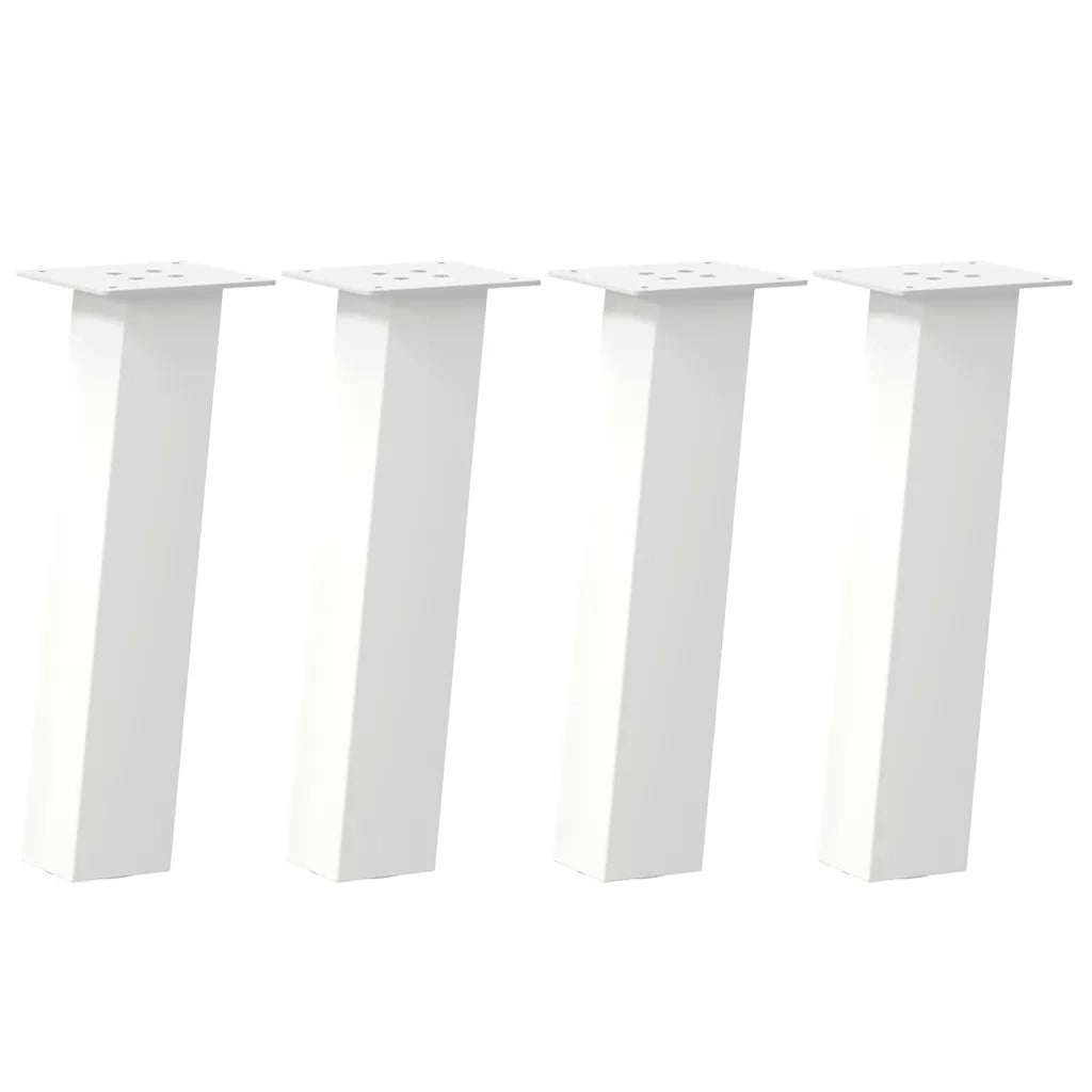 Gambe per tavolino da caff¨¨ 4 pz-Set di 4 Gamba per Tavolo Bianche 30 cm Acciaio 288263