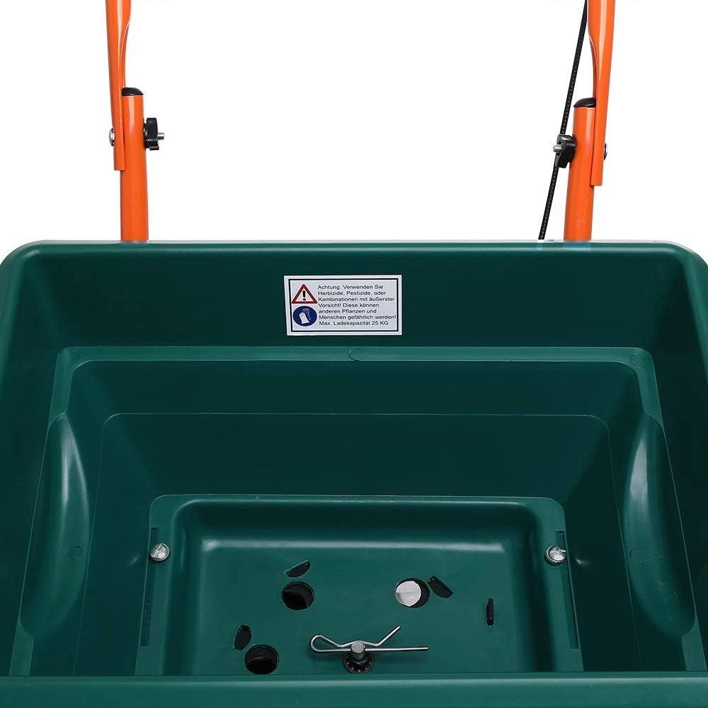 Carrello Spargitore 20L Pneumatici XXL Spandisabbia Spargisale Concimatore Spargisemi