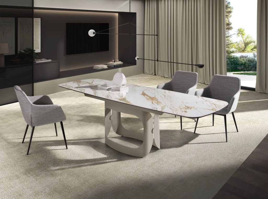 Sedia in tessuto grigio