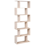 Libreria a 6 ripiani in truciolato Marrone chiaro stile minimalista
