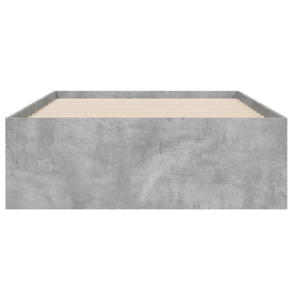 Letto singolo | Letto per adulti | Giroletto Cassetti Grigio Cemento 90x190 cm Legno Multistrato