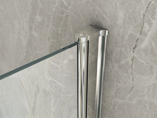 Box doccia in Cristallo 8 mm frameless due lati con due porte a libro soffietto Easyclean - Misura: 60 x 80 x 195h cm 