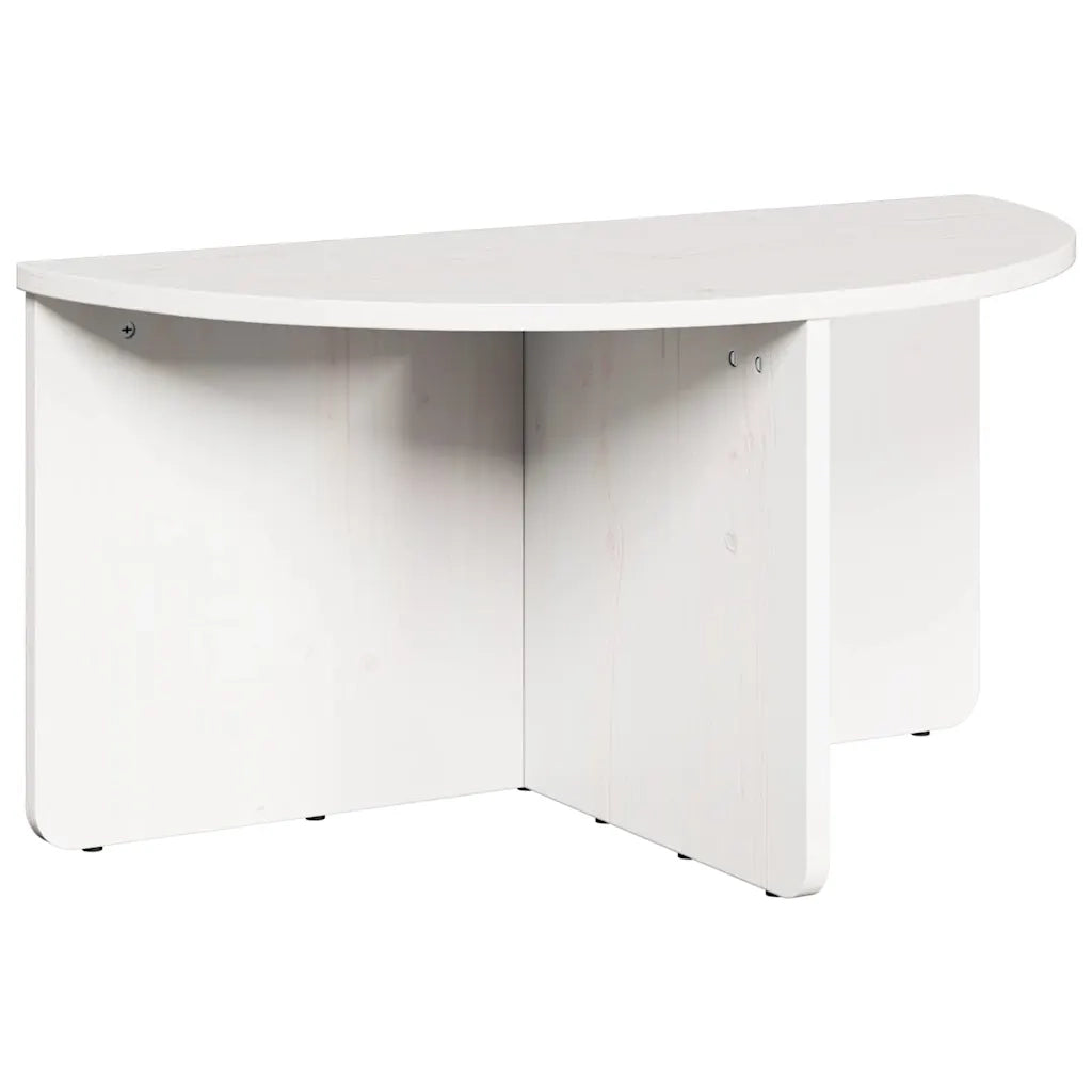 Tavolino da salotto 2 pcs Bianco Legno di pino massello 873536
