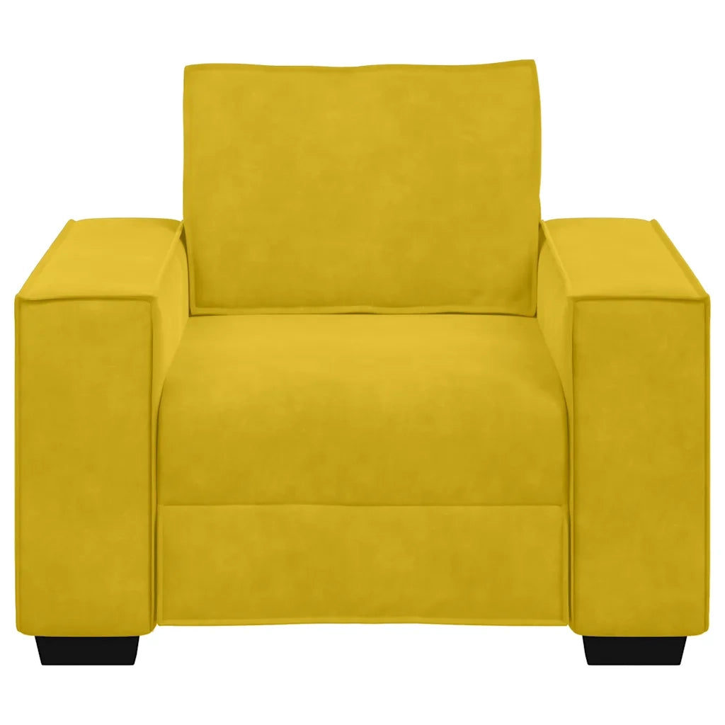 Divano Sedia Giallo 60 cm Velluto
