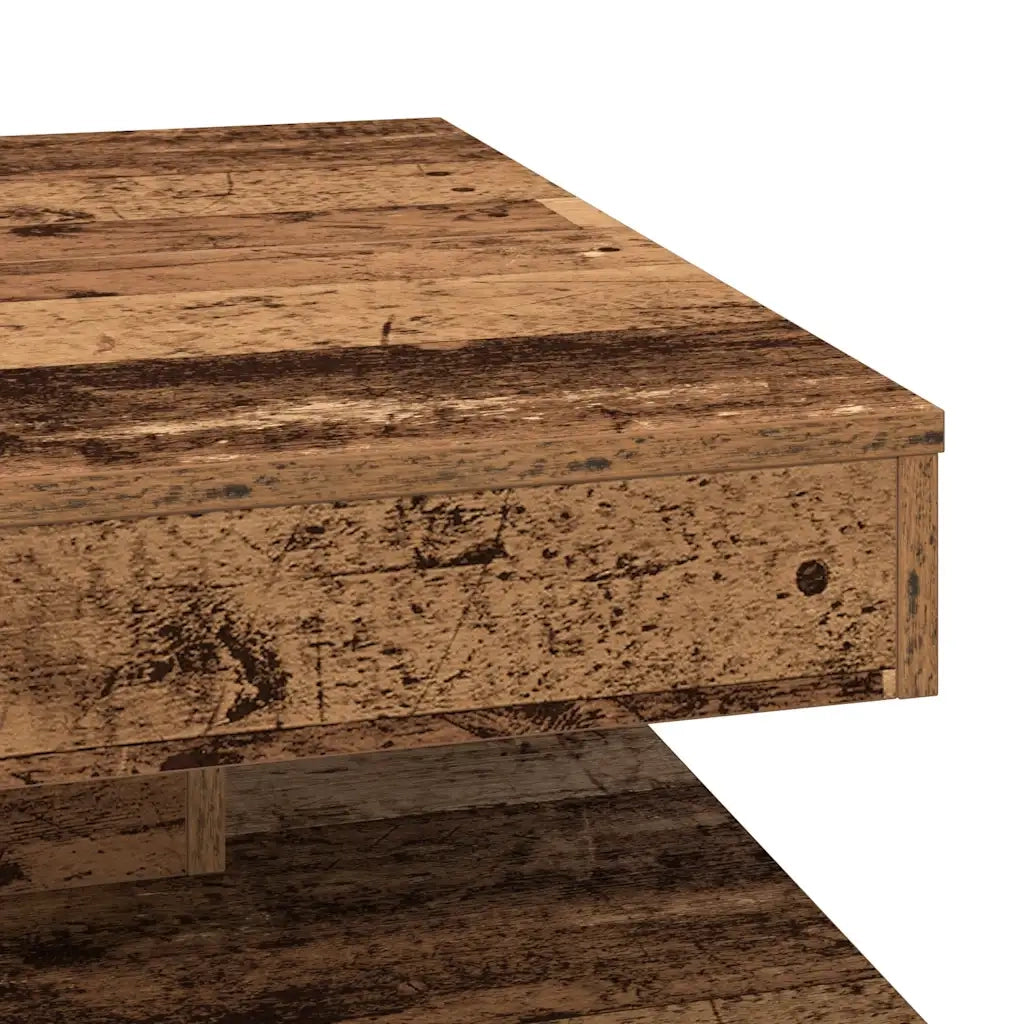 Tavolino da Caffè Girevole a 360 Gradi Antico 70x70x34,5 cm 858486