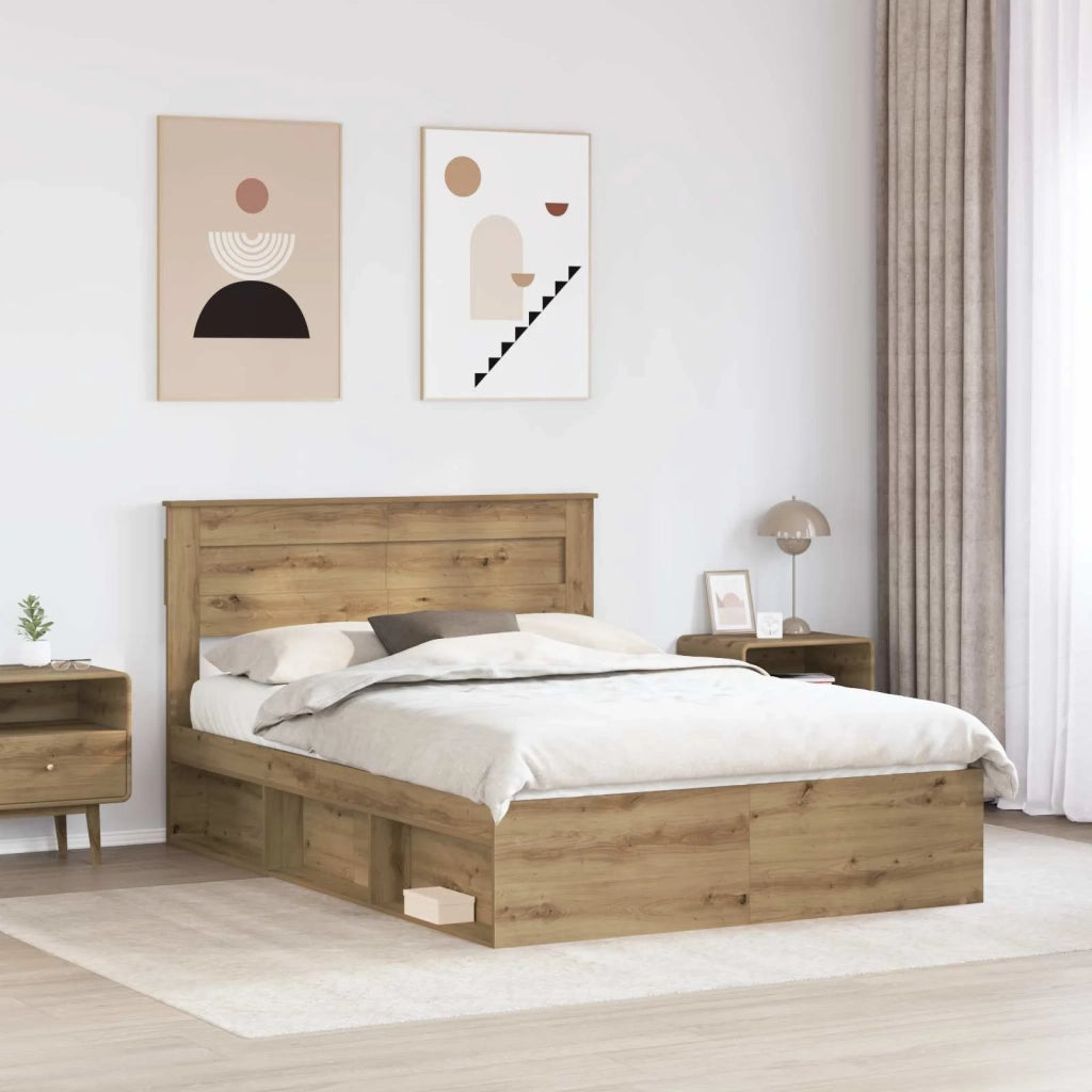 Struttura del letto Rovere Artigianale 140 x 190 cm