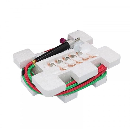 Gasbrander Mini - 5 Sfere di Sostituzione - Microbrander - Pistola a Laser - Adatto per Gas di Accensione Industriale - Dimensioni 8,4 cm di Lunghezza