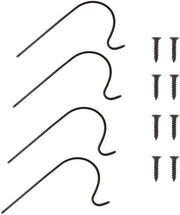 Supporti per piante 4 pezzi - Nero - Progettazione robusta - Materiale in acciaio di alta qualità - Design minimalista - Per interni/esterni - Sostegni per piante