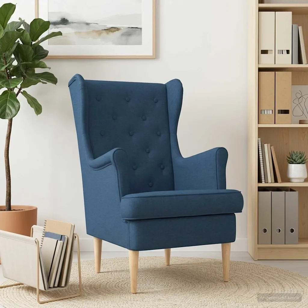 Poltrona-Divano Sedia Blu Tessuto 408452