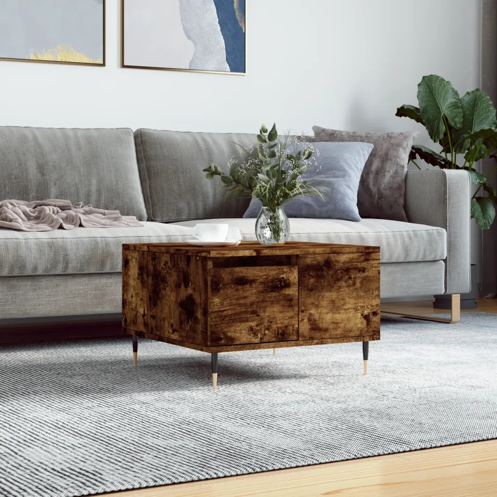 Tavolino da salotto | Tavolino da caff¨¨ | Tavolino da Soggiorno Rovere Fumo 55x55x36,5 cm Legno Multistrato