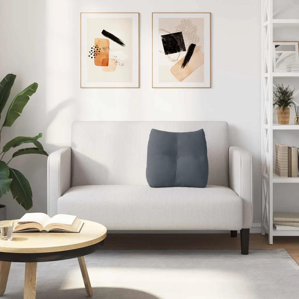 Cuscino per Schiena | Cuscino dorsale Grigio scuro 45 x 24 x 50 cm Velluto