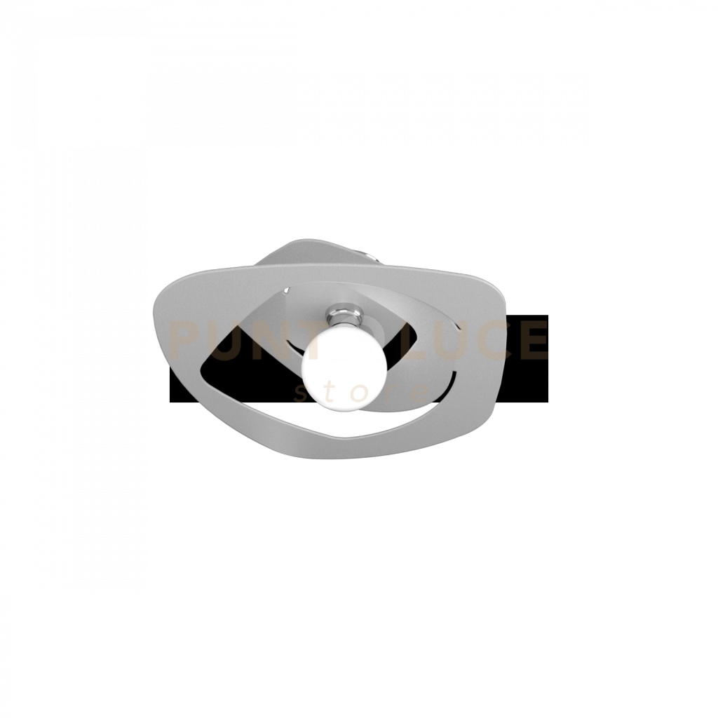 WARPED PLAFONIERA D.50 CM. 1 LUCE GRIGIO 1157-PL50-GR