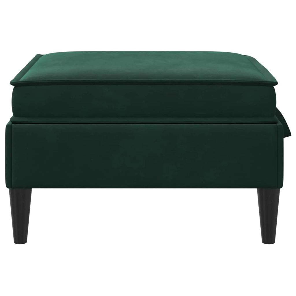 Pouf con Storage Verde Scuro 70 x 70 x 40 cm Velluto 42027135
