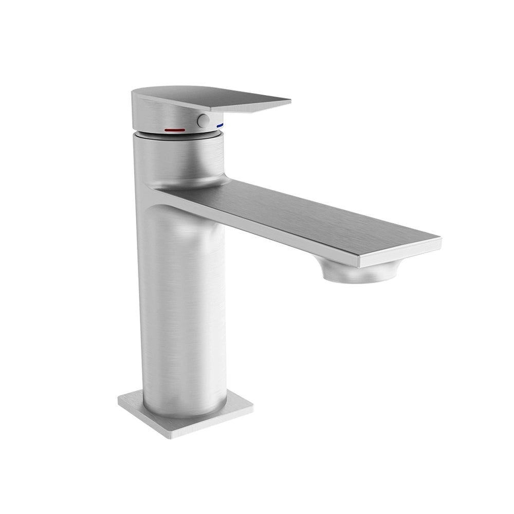 Set miscelatori: lavabo, bidet senza scarico ed incasso doccia monocomando nickel spazzolato | Rita