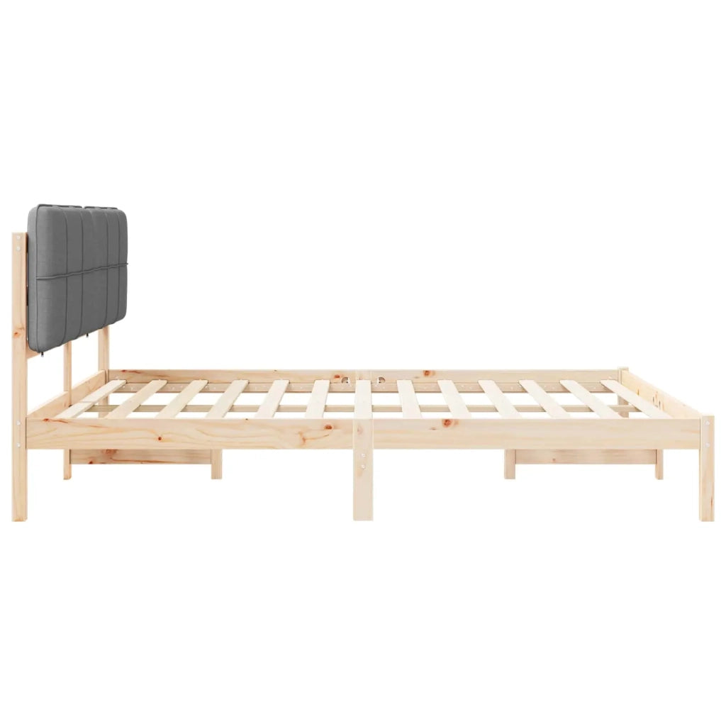 Letto con Testiera Rivestita Grigio chiaro 180 x 200 cm 877959