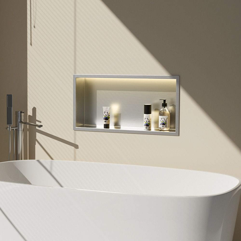 Mensola Bagno Led 30x60 Steel Brush