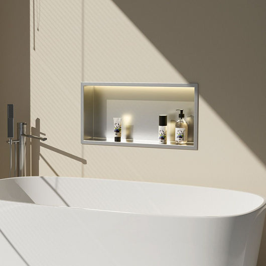 Mensola Bagno Led 30x60 Steel Brush