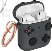 Protezione morbida in silicone - compatibile con AirPods 2 & 1 - inclusa spazzola di pulizia e custodia auricolare - assorbimento di shock - con chiusura a molla.