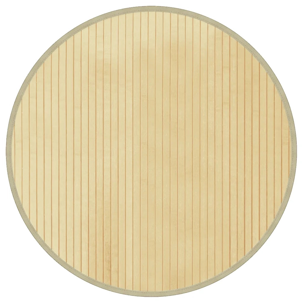 Tappeto Rotondo Naturale Chiaro 60 cm in BambÃ¹